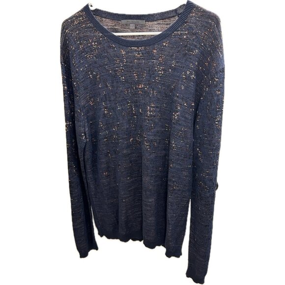 John Varvatos  Regular Fit Distressed Crewneck Sweater L Leao Lightweight - Picture 1 of 10